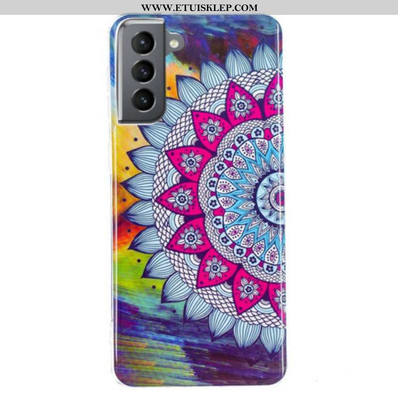 Futerały do Samsung Galaxy S21 FE Fluorescencyjna Kolorowa Mandala